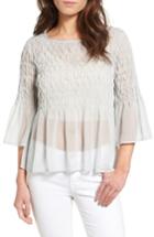 Women's Hinge Sheer Smocked Top