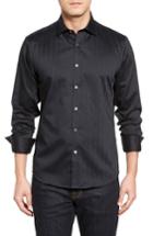 Men's Stone Rose Herringbone Stripe Sport Shirt