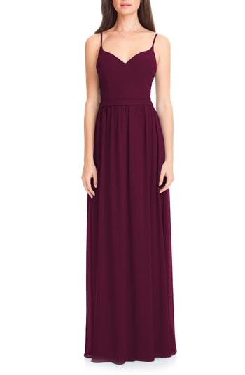 Women's Levkoff Chiffon Gown - Red