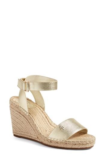 Women's Tory Burch Bima 2 Espadrille .5 M - Metallic