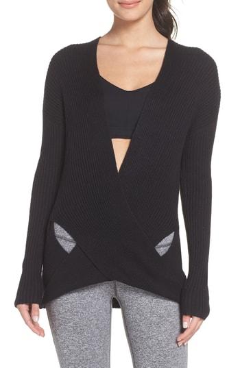 Women's Zella Wrap Sweater, Size - Black