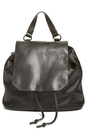 Phase 3 Perforated Faux Leather Backpack -
