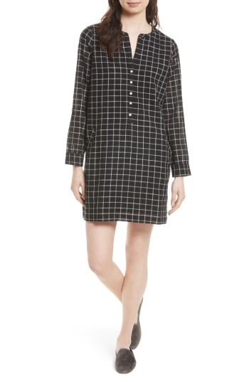 Women's Soft Joie Eguine Cotton Shirtdress, Size - Black