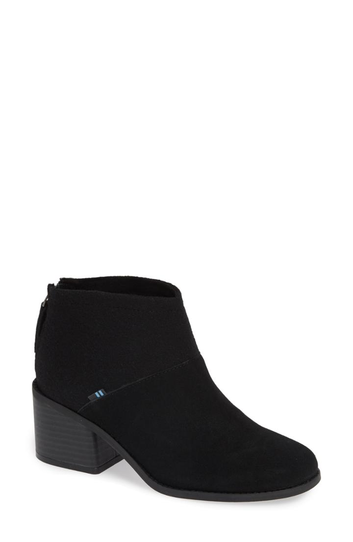 Women's Toms Lacy Bootie .5 M - Black
