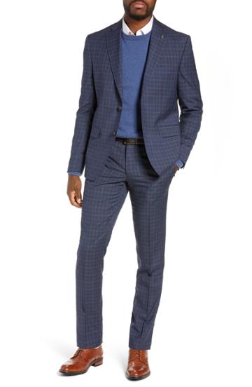 Men's Ted Baker London Roger Slim Fit Plaid Wool Suit