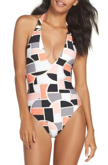 Women's Trina Turk Disco Deco One-piece Swimsuit - Coral
