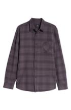 Men's Rip Curl Raven Plaid Woven Shirt, Size - Black