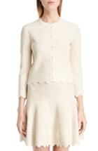 Women's Alexander Mcqueen Bicolor Jacquard Lace Cardigan