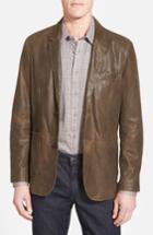 Men's Missani Le Collezioni Trim Fit Lambskin Leather Sport Coat, Size - Brown