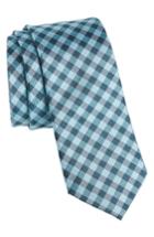 Men's Nordstrom Men's Shop Java Check Silk Tie, Size - Blue/green