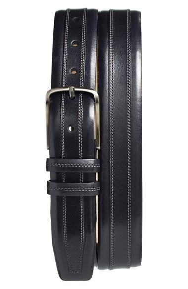Men's Mezlan Leather Belt - Black