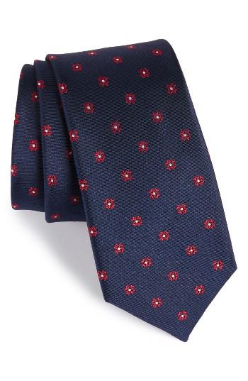 Men's The Tie Bar Primrose Flowers Silk Tie, Size - Blue