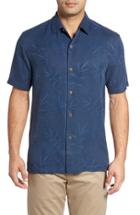 Men's Tommy Bahama Luau Floral Silk Shirt - Blue