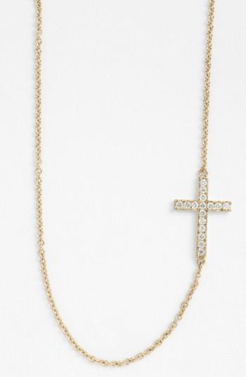 Women's Bony Levy Reversible Diamond Cross Necklace (nordstrom Exclusive)