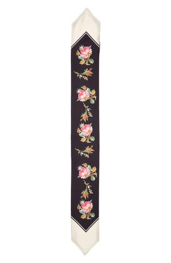 Women's Gucci Floral Print Silk Neckerchief Scarf