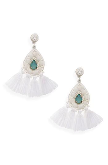 Women's Bp. Pompom Fringe Earrings