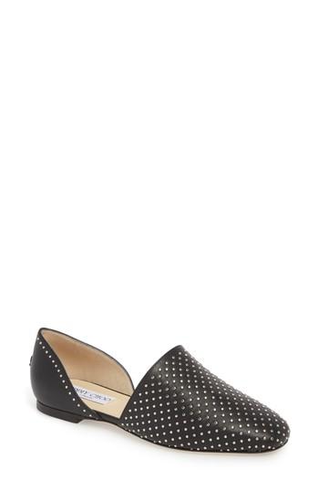Women's Jimmy Choo Globe D'orsay Flat Us / 38eu - Black