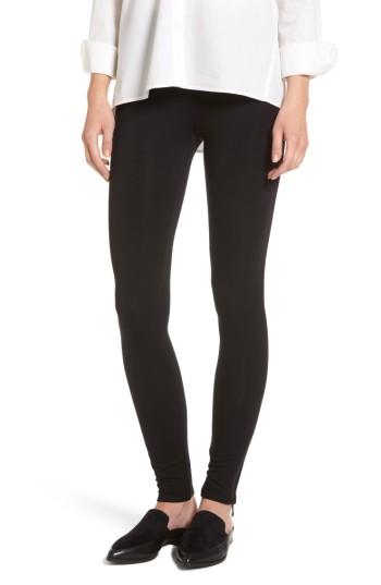 Women's Nic + Zoe Cozy Zipper Leggings - Black