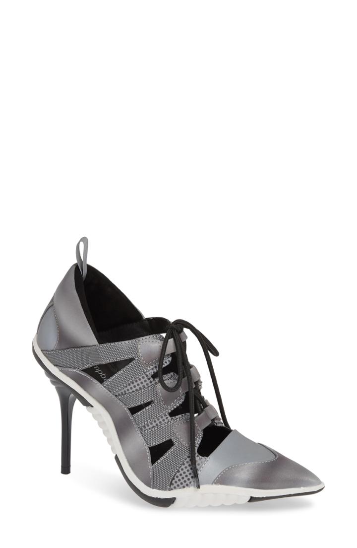 Women's Jeffrey Campbell Play Ball Lace Up Pump M - Grey