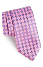Men's Nordstrom Men's Shop Shamrock Silk Tie, Size - Pink