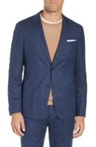 Men's Boss Hooper Trim Fit Wool Blazer L - Blue