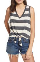 Women's Socialite Tie Hem Tank - Beige