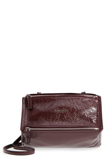 Givenchy Mini Pandora Creased Patent Leather Satchel - White