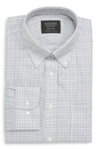 Men's Nordstrom Men's Shop Smartcare(tm) Classic Fit Plaid Dress Shirt .5 32/33 - Grey