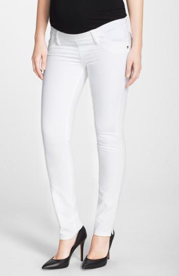 Women's Dl1961 'angel' Ankle Cigarette Maternity Jeans - White
