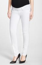 Women's Dl1961 'angel' Ankle Cigarette Maternity Jeans - White