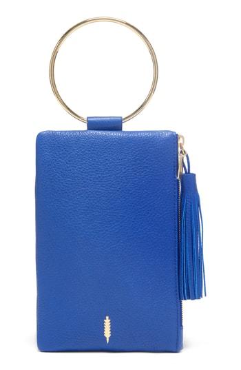 Thacker Nolita Ring Handle Leather Clutch - Blue