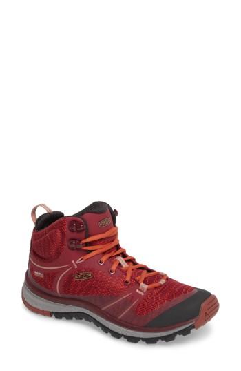 Women's Keen Terradora Waterproof Hiking Boot .5 M - Red