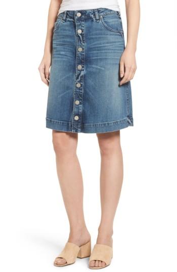 Women's Mcguire Marino Button Down Denim Skirt - Blue