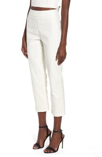 Women's 4si3nna High Waist Linen Pant - Ivory