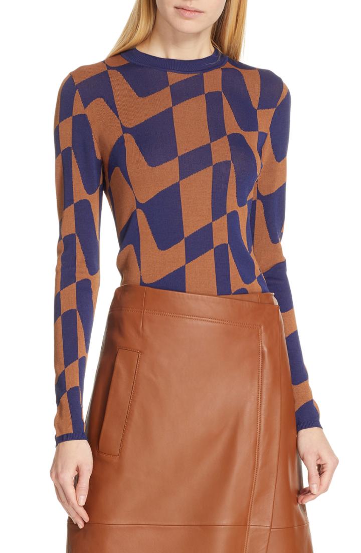 Women's Boss Fantina Geo Sweater - Blue