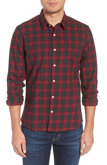 Men's 7 Diamonds Rose Golden Woven Shirt - Red