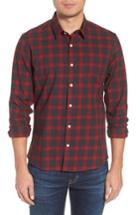 Men's 7 Diamonds Rose Golden Woven Shirt - Red