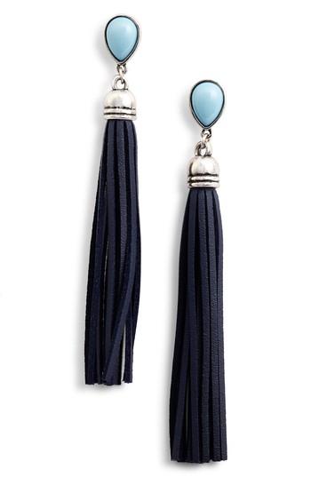 Women's Adia Kibur Faux Suede Tassel Earrings