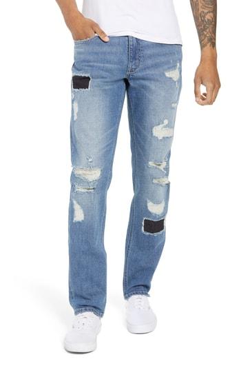 Men's The Rail Rip & Repair Stretch Slim Jeans X 32 - Blue