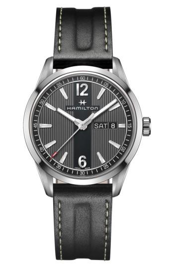 Men's Hamilton American Classic Broadway Leather Strap Watch, 40mm
