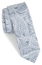 Men's 1901 Lee Paisley Cotton Tie, Size - Grey