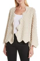 Women's The Great. The Zig Zag Bobble Cardigan - Beige