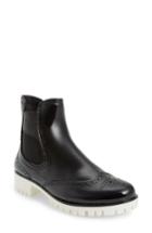 Women's Dav Leeds Brogue Rain Boot M - Black