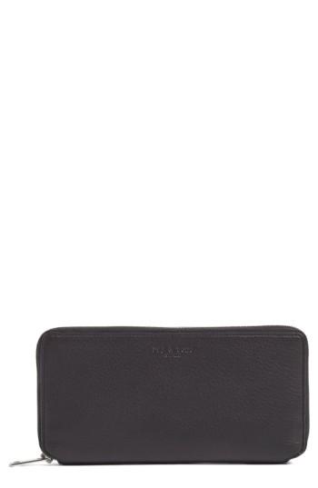 Women's Rag & Bone Leather Zip Around Wallet - Black