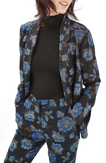 Women's Topshop Floral Pajama Blazer