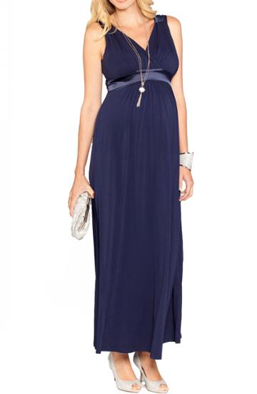 Women's Angel Maternity Satin Trim Maternity Dress