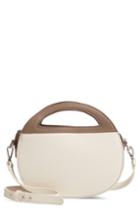 Leith Two-tone Faux Leather Oval Crossbody Bag -