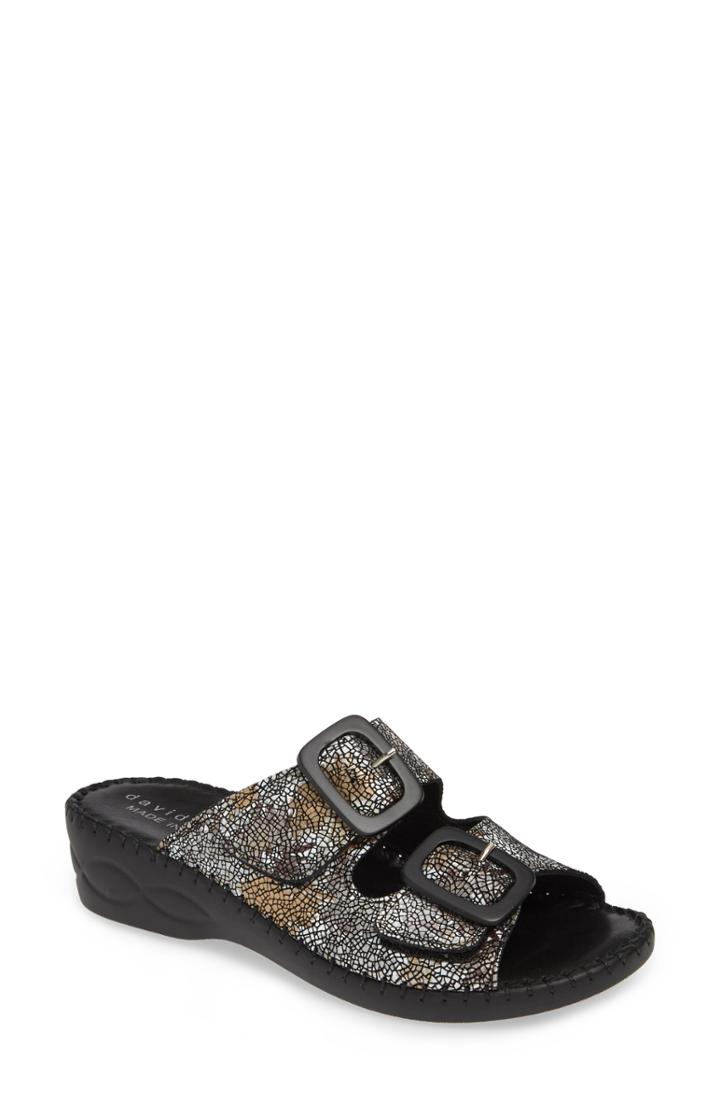 Women's David Tate La Vida Slide Sandal M - Black