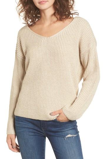 Women's Astr The Label Twist Back Sweater - Ivory