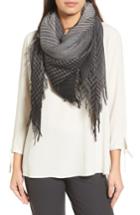 Women's Eileen Fisher Sparkle Check Wool Blend Scarf